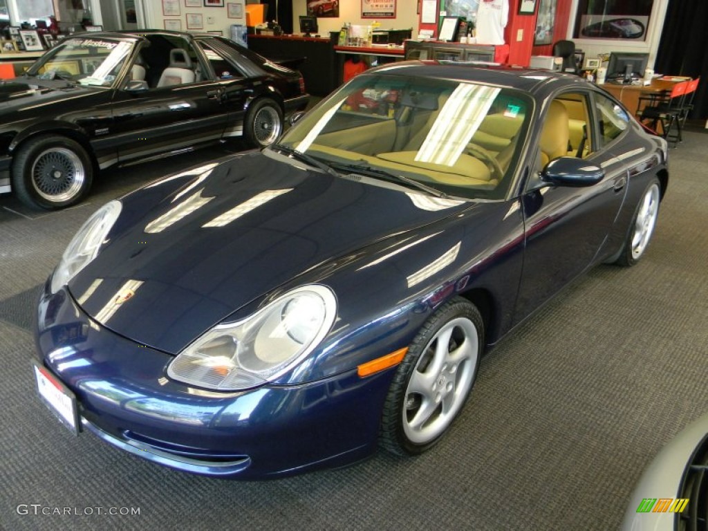 1999 911 Carrera Coupe - Ocean Blue Metallic / Savanna Beige photo #3