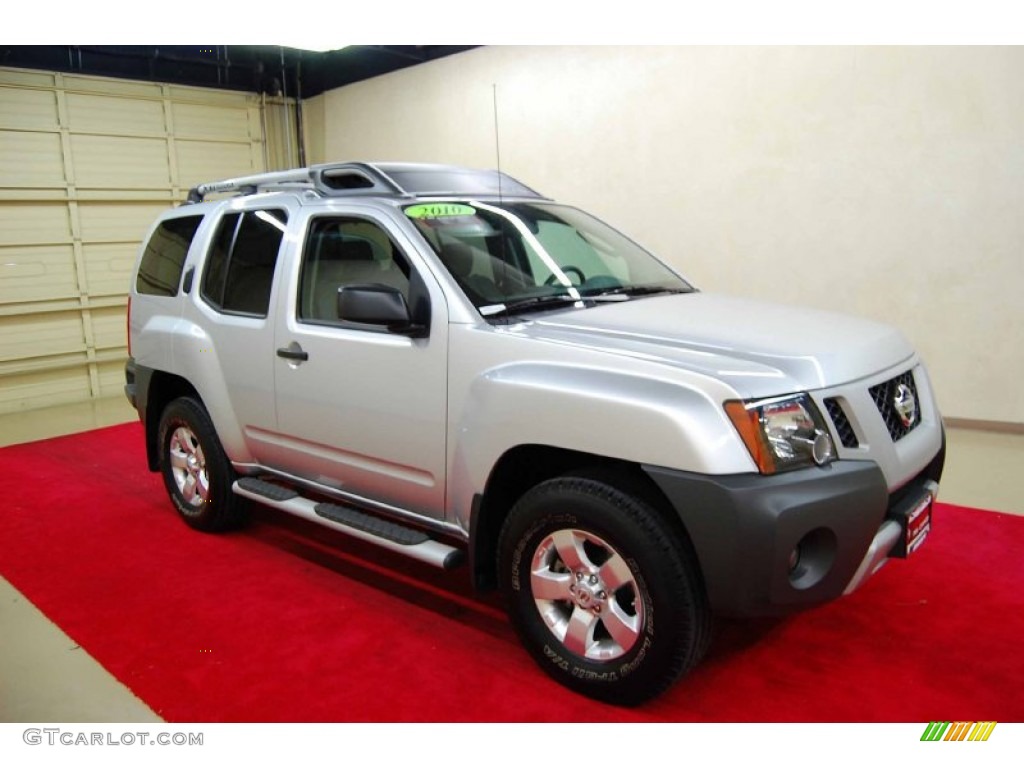 2010 Xterra S 4x4 - Silver Lightning Metallic / Gray photo #1