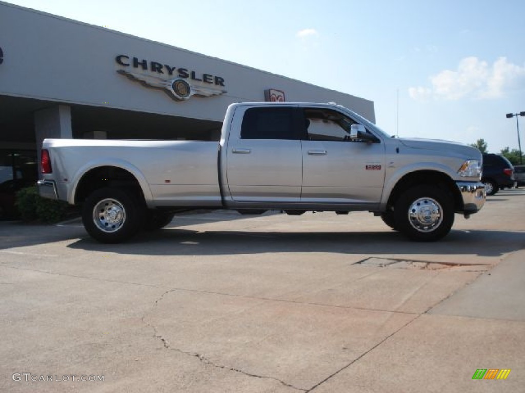 Bright Silver Metallic 2011 Dodge Ram 3500 HD Laramie Crew Cab 4x4 Dually Exterior Photo #50248015