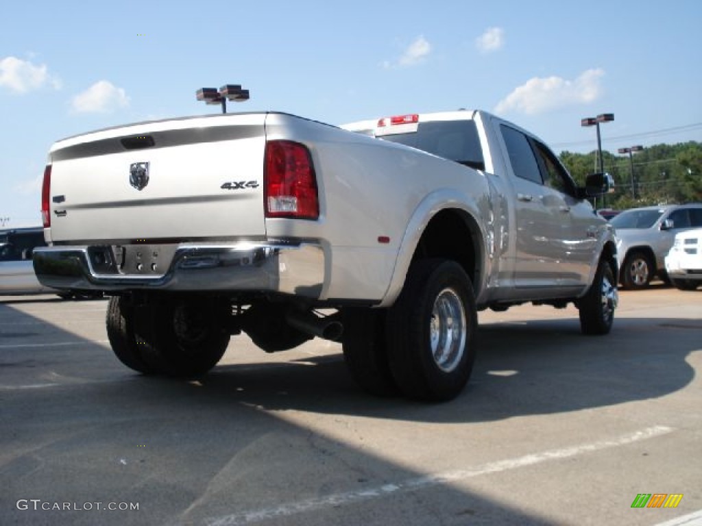 Bright Silver Metallic 2011 Dodge Ram 3500 HD Laramie Crew Cab 4x4 Dually Exterior Photo #50248024