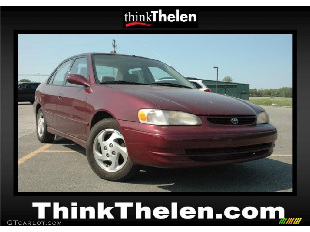 1998 Corolla LE - Ruby Red Pearl Metallic / Beige photo #1