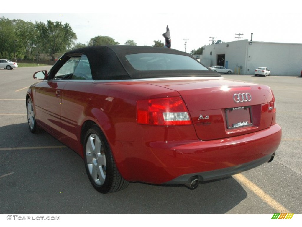 2006 A4 1.8T Cabriolet - Amulet Red / Ebony photo #4