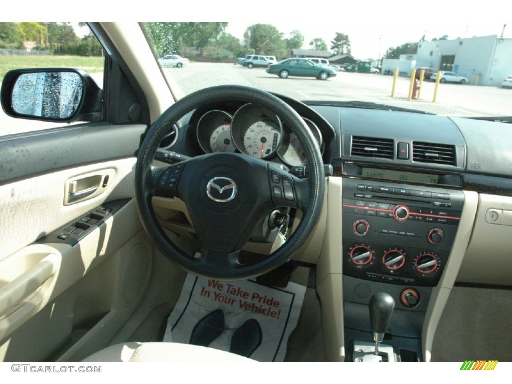2007 MAZDA3 i Touring Sedan - Ice Blue Metallic / Beige photo #8