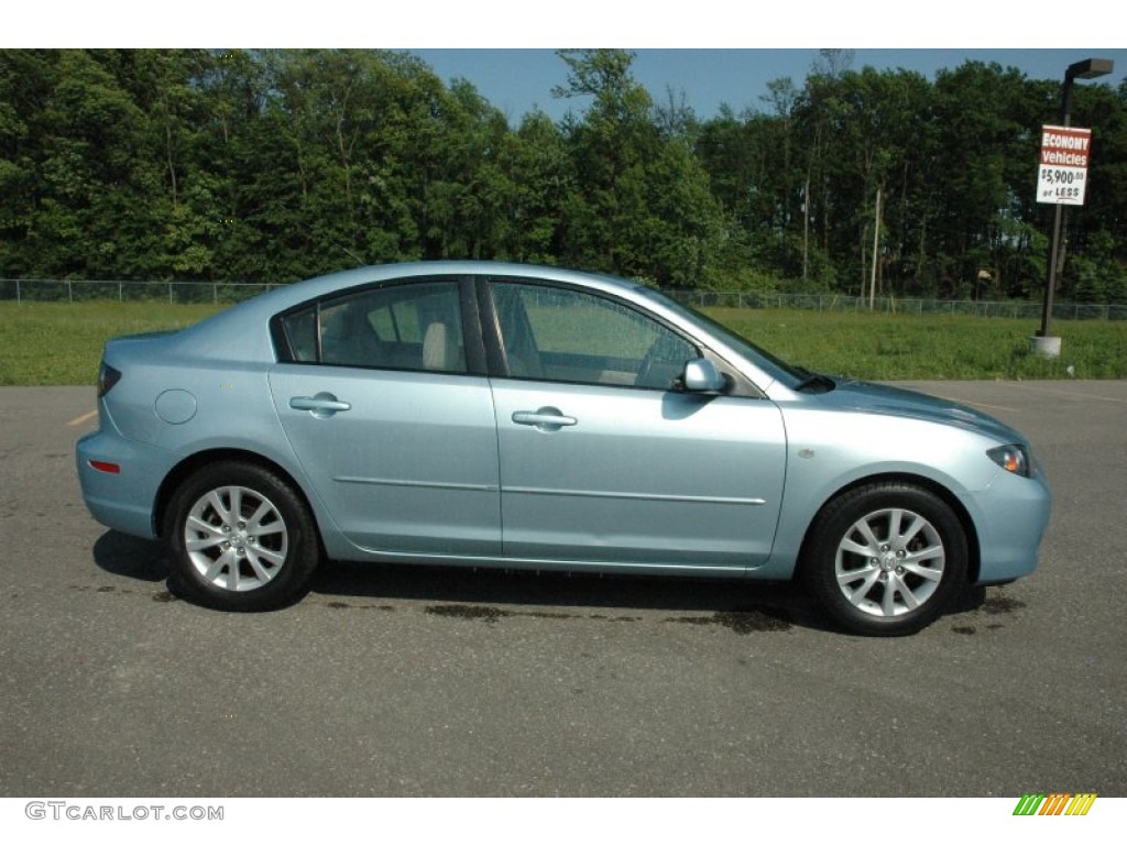 2007 MAZDA3 i Touring Sedan - Ice Blue Metallic / Beige photo #12
