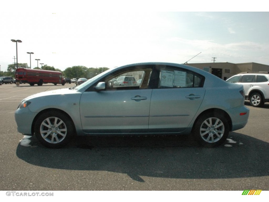 2007 MAZDA3 i Touring Sedan - Ice Blue Metallic / Beige photo #13