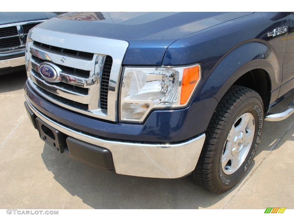 2010 F150 XLT SuperCrew - Dark Blue Pearl Metallic / Medium Stone photo #11