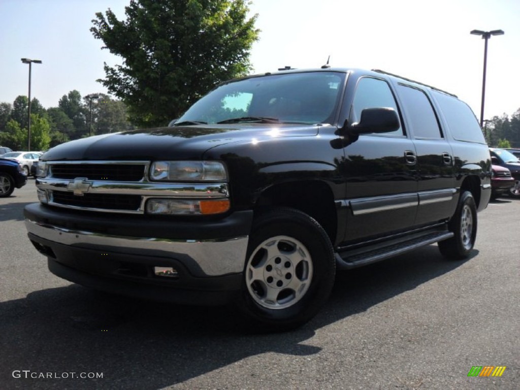2005 Suburban 1500 LS 4x4 - Black / Gray/Dark Charcoal photo #1