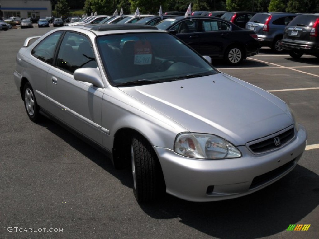 2000 Civic EX Coupe - Vogue Silver Metallic / Dark Gray photo #5