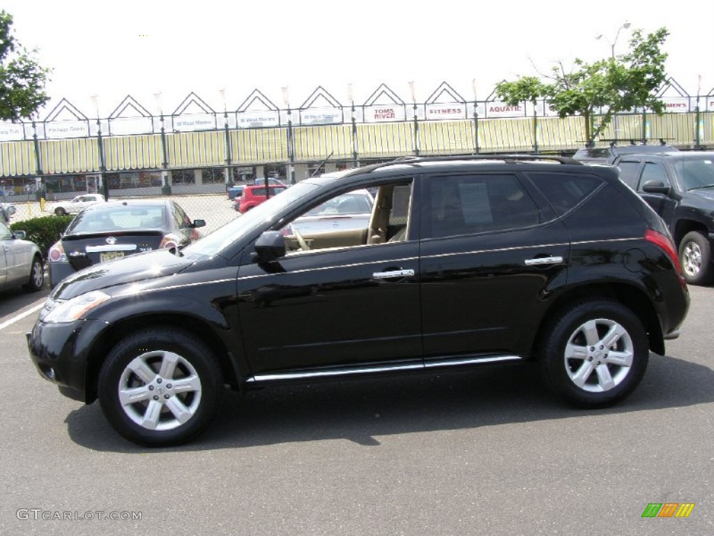 2007 Murano SL AWD - Super Black / Cafe Latte photo #4