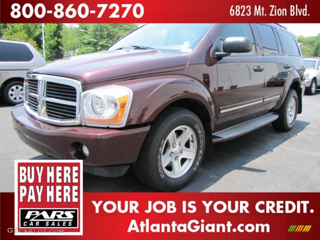 2004 Durango Limited 4x4 - Deep Molten Red Pearl / Dark Khaki/Light Graystone photo #1