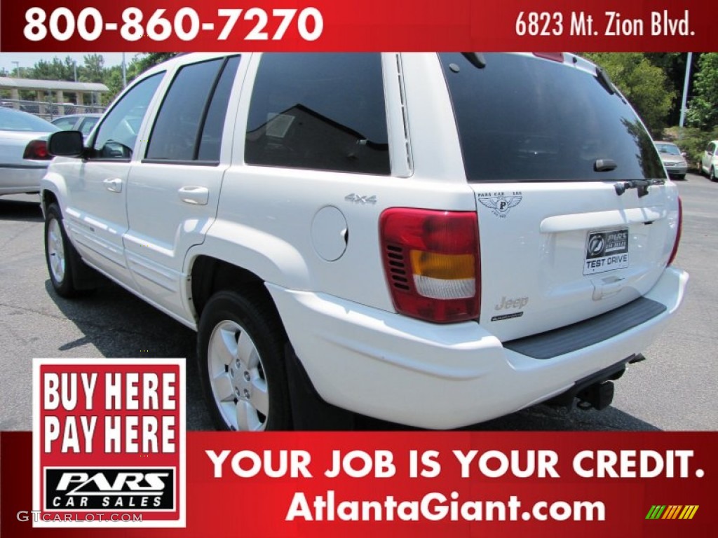 2001 Grand Cherokee Limited 4x4 - Stone White / Agate photo #2