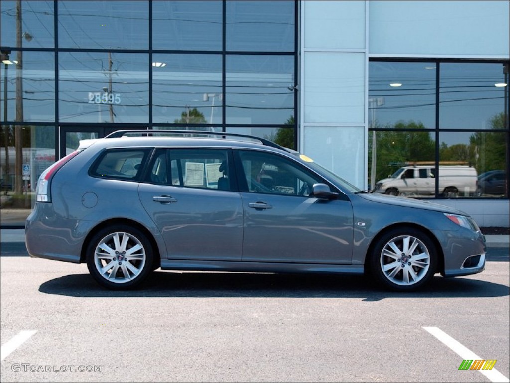 Titan Gray Metallic 2008 Saab 9-3 Aero SportCombi Wagon Exterior Photo #50259185