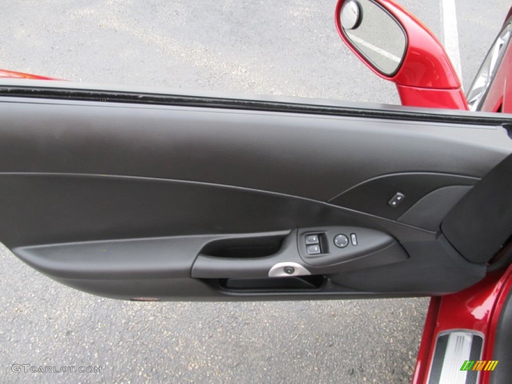 2010 Chevrolet Corvette Coupe Ebony Black Door Panel Photo #50260133