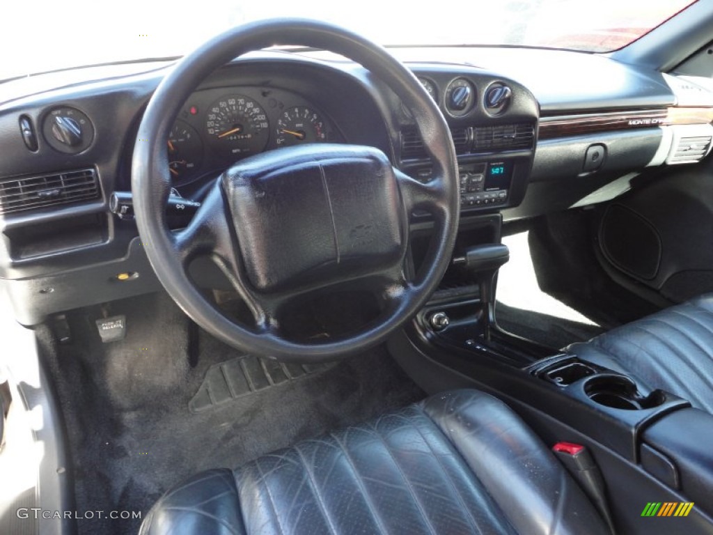 Ebony Interior 1995 Chevrolet Monte Carlo Z34 Coupe Photo #50262035
