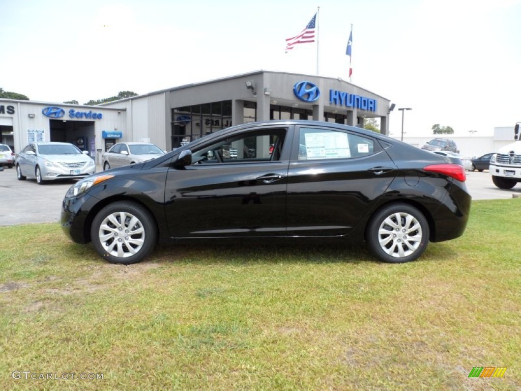 Midnight Black 2012 Hyundai Elantra GLS Exterior Photo #50267348