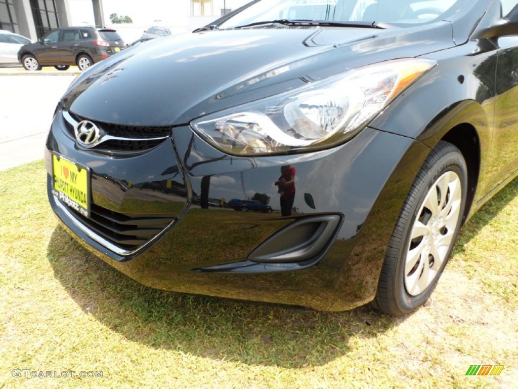 2012 Elantra GLS - Midnight Black / Gray photo #10