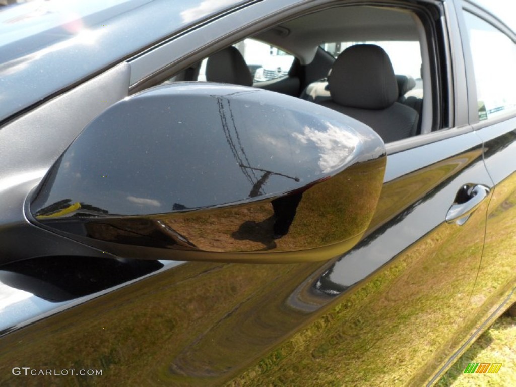 2012 Elantra GLS - Midnight Black / Gray photo #12