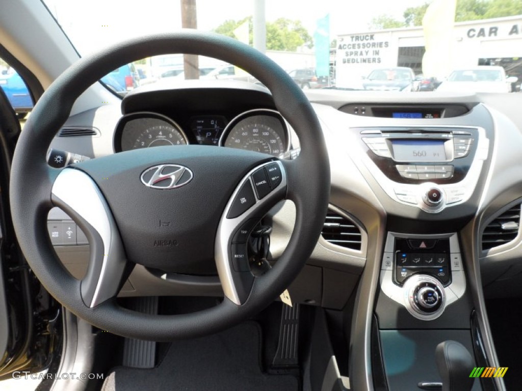 2012 Hyundai Elantra GLS Gray Dashboard Photo #50267405