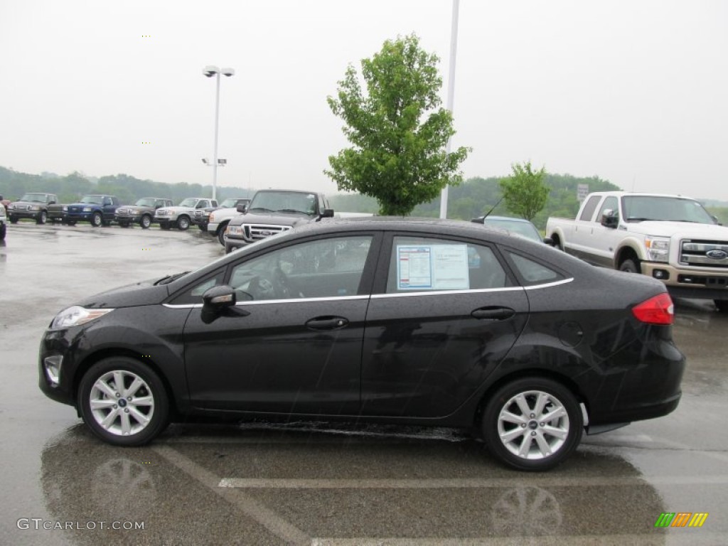 Tuxedo Black Metallic 2011 Ford Fiesta SEL Sedan Exterior Photo #50269554