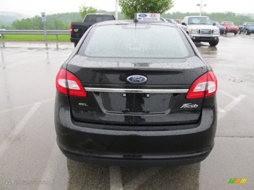 Tuxedo Black Metallic 2011 Ford Fiesta SEL Sedan Exterior Photo #50269596