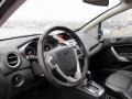 Charcoal Black Leather 2011 Ford Fiesta SEL Sedan Steering Wheel