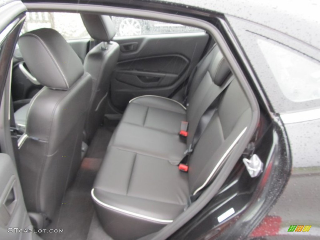 Charcoal Black Leather Interior 2011 Ford Fiesta SEL Sedan Photo #50269782