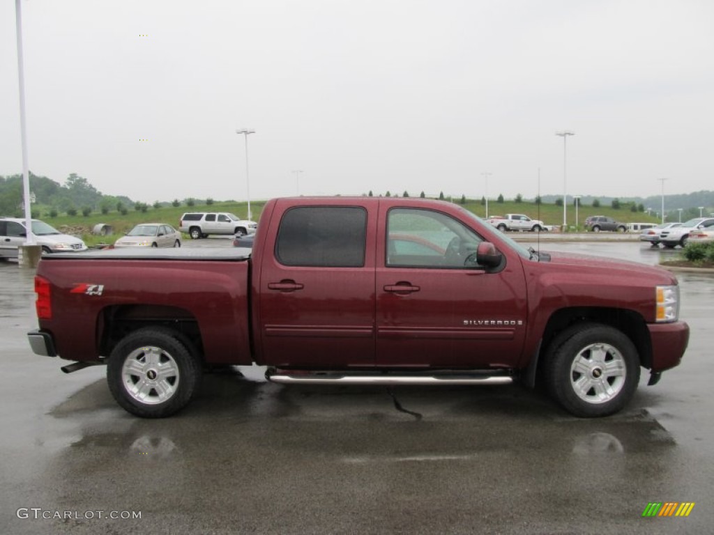 Deep Ruby Red Metallic 2009 Chevrolet Silverado 1500 LTZ Crew Cab 4x4 Exterior Photo #50270658