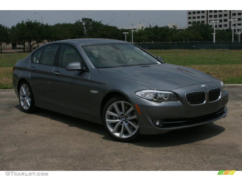 2011 5 Series 535i Sedan - Space Gray Metallic / Oyster/Black photo #1