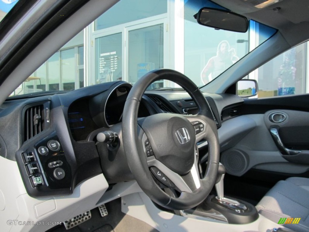 2011 Honda CR-Z EX Navigation Sport Hybrid Gray Fabric Steering Wheel Photo #50272026