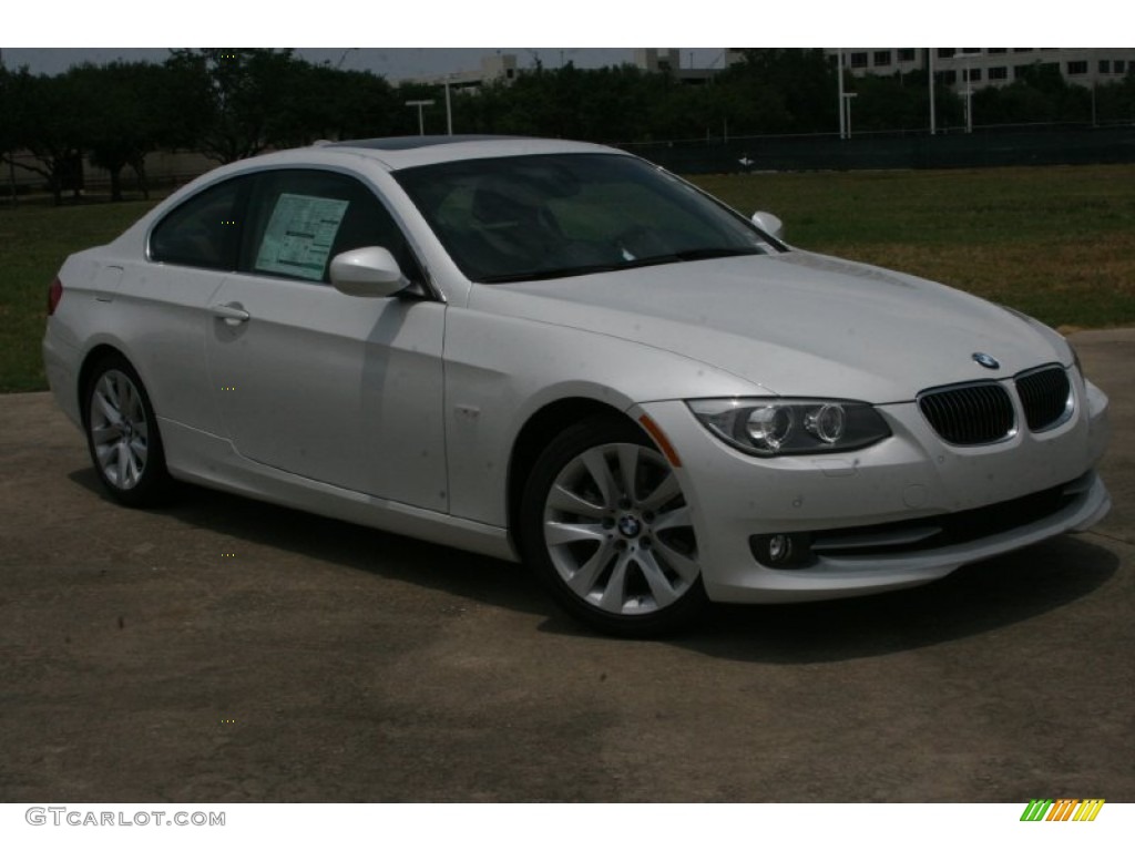 2011 3 Series 328i Coupe - Mineral White Metallic / Saddle Brown Dakota Leather photo #1