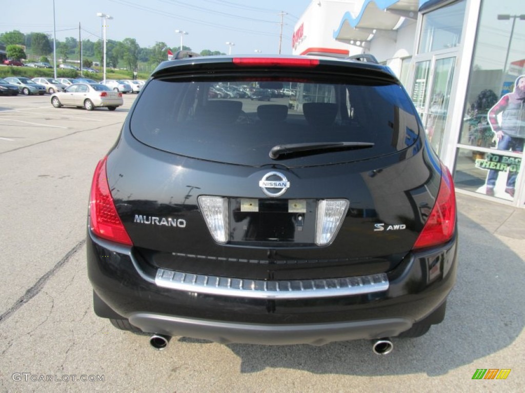 2007 Murano S AWD - Super Black / Charcoal photo #6