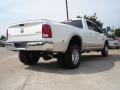 2011 Bright White Dodge Ram 3500 HD Laramie Longhorn Crew Cab 4x4 Dually  photo #3