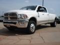 2011 Bright White Dodge Ram 3500 HD Laramie Longhorn Crew Cab 4x4 Dually  photo #7