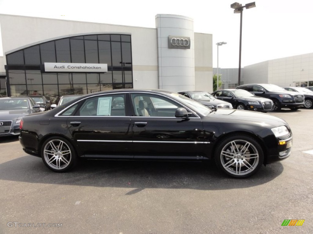 2008 A8 L 4.2 quattro - Brilliant Black / Espresso Brown photo #7