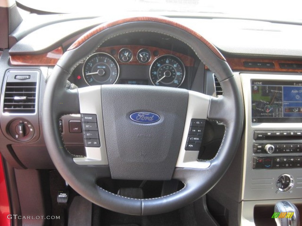 2011 Ford Flex Limited Charcoal Black Steering Wheel Photo #50275899