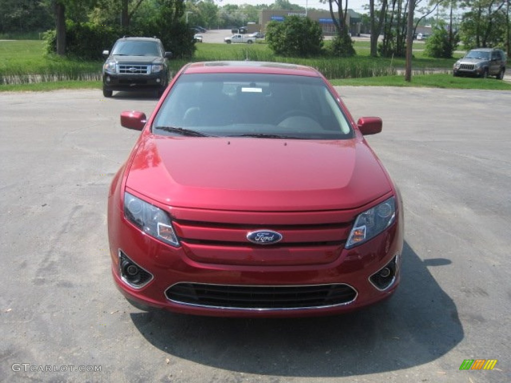 2011 Fusion SEL V6 - Red Candy Metallic / Charcoal Black photo #2