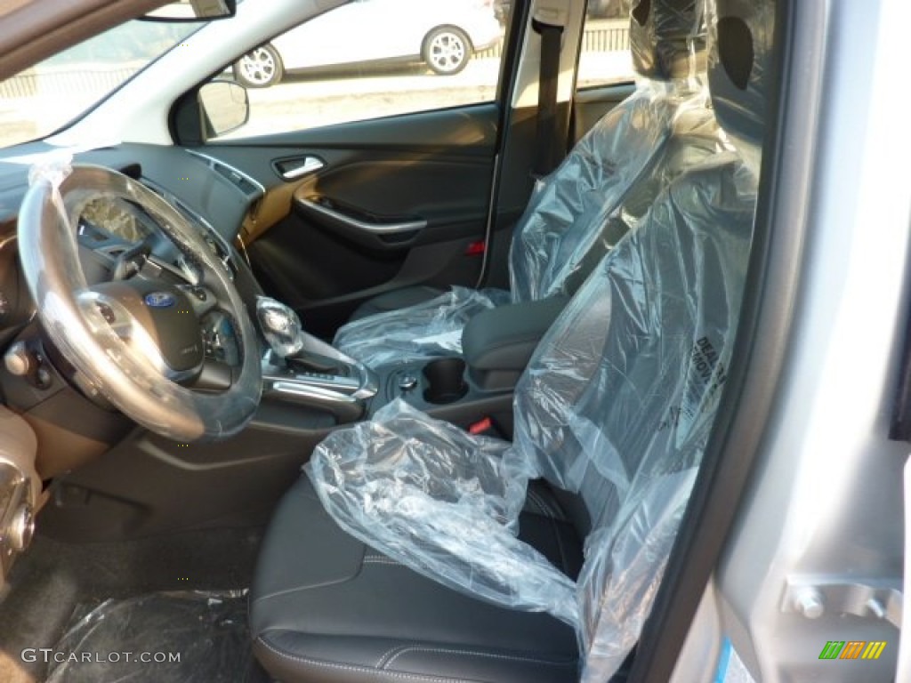 Charcoal Black Leather Interior 2012 Ford Focus Titanium Sedan Photo #50277612