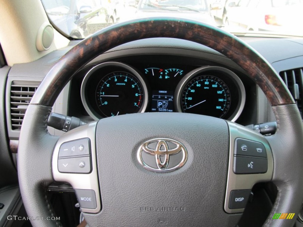 2008 Toyota Land Cruiser Standard Land Cruiser Model Sand Beige Steering Wheel Photo #50277813