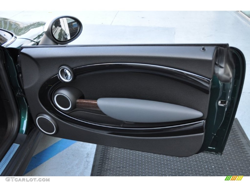 2010 Mini Cooper S Hardtop Grey/Carbon Black Door Panel Photo #50278383
