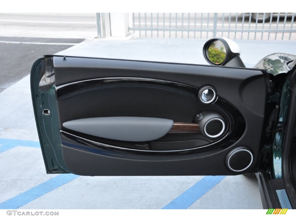 2010 Mini Cooper S Hardtop Grey/Carbon Black Door Panel Photo #50278398