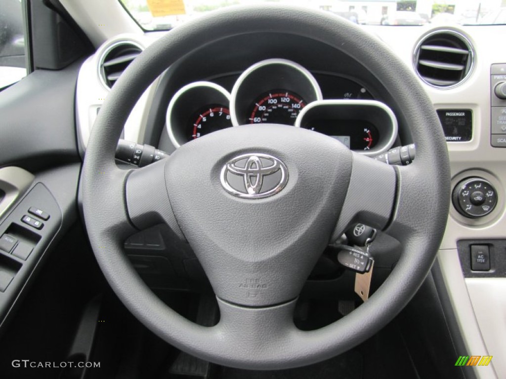 2010 Toyota Matrix S AWD Ash Gray Steering Wheel Photo #50279007
