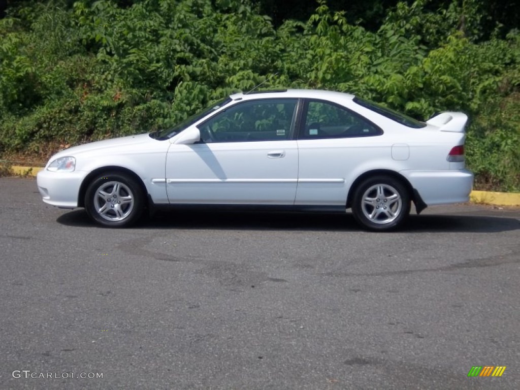 2000 Civic EX Coupe - Taffeta White / Dark Gray photo #3