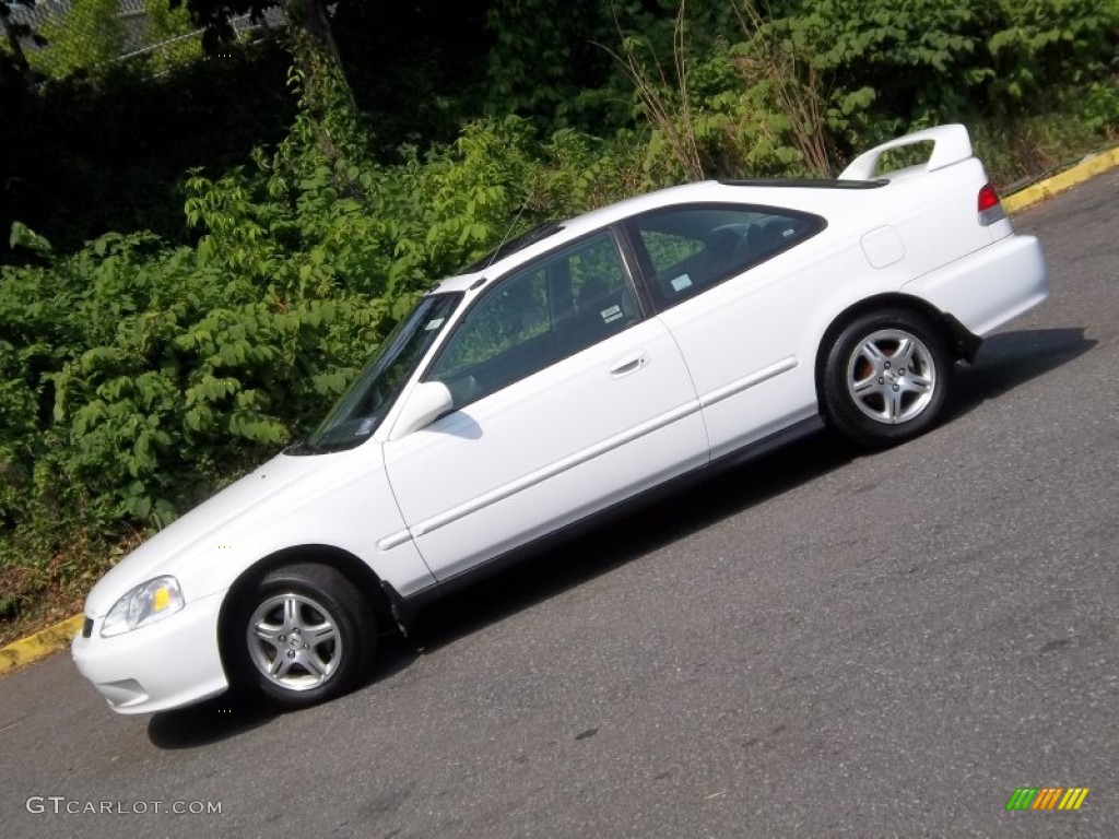 2000 Civic EX Coupe - Taffeta White / Dark Gray photo #25