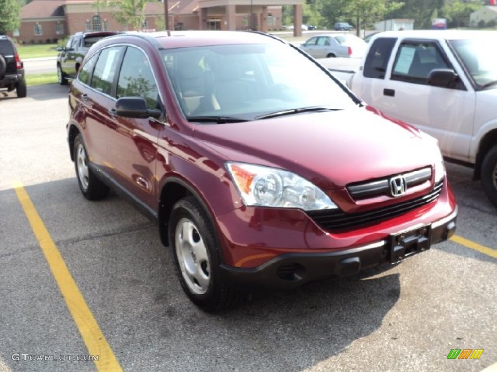 2009 CR-V LX 4WD - Tango Red Pearl / Gray photo #3
