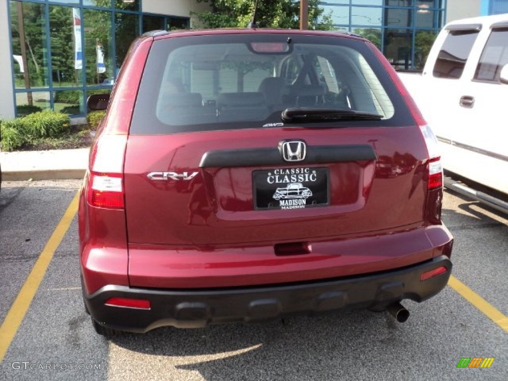 2009 CR-V LX 4WD - Tango Red Pearl / Gray photo #4