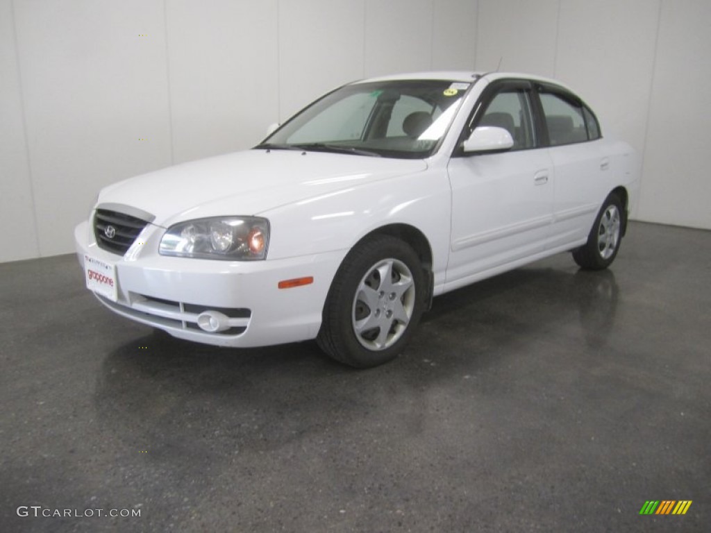 2006 Elantra GLS Sedan - Nordic White / Beige photo #1