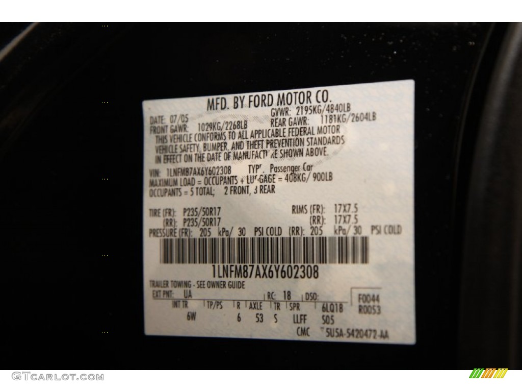 2006 LS Color Code UA for Black Photo #50283774
