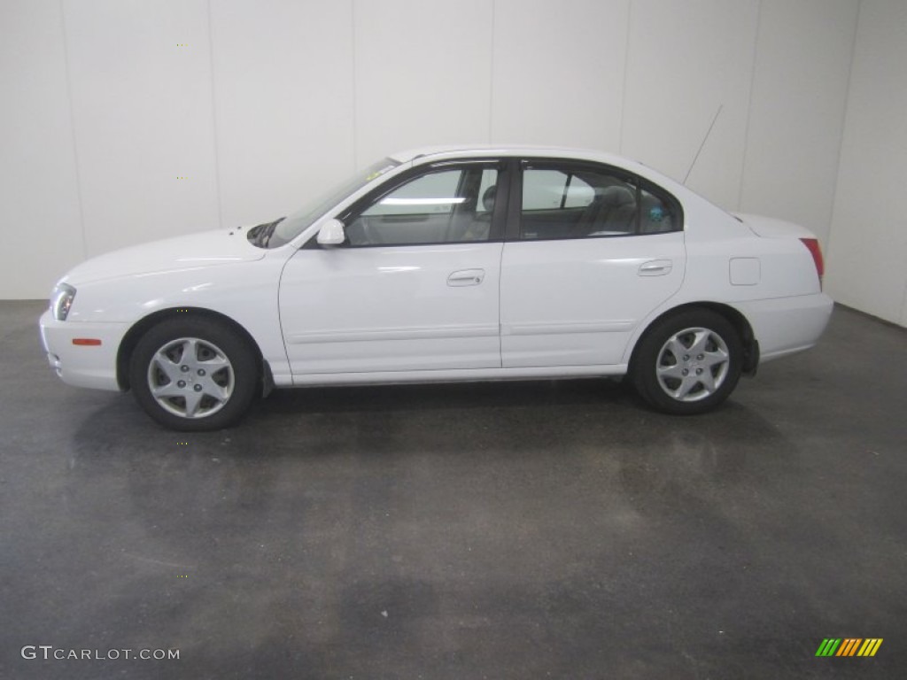 2006 Elantra GLS Sedan - Nordic White / Beige photo #3