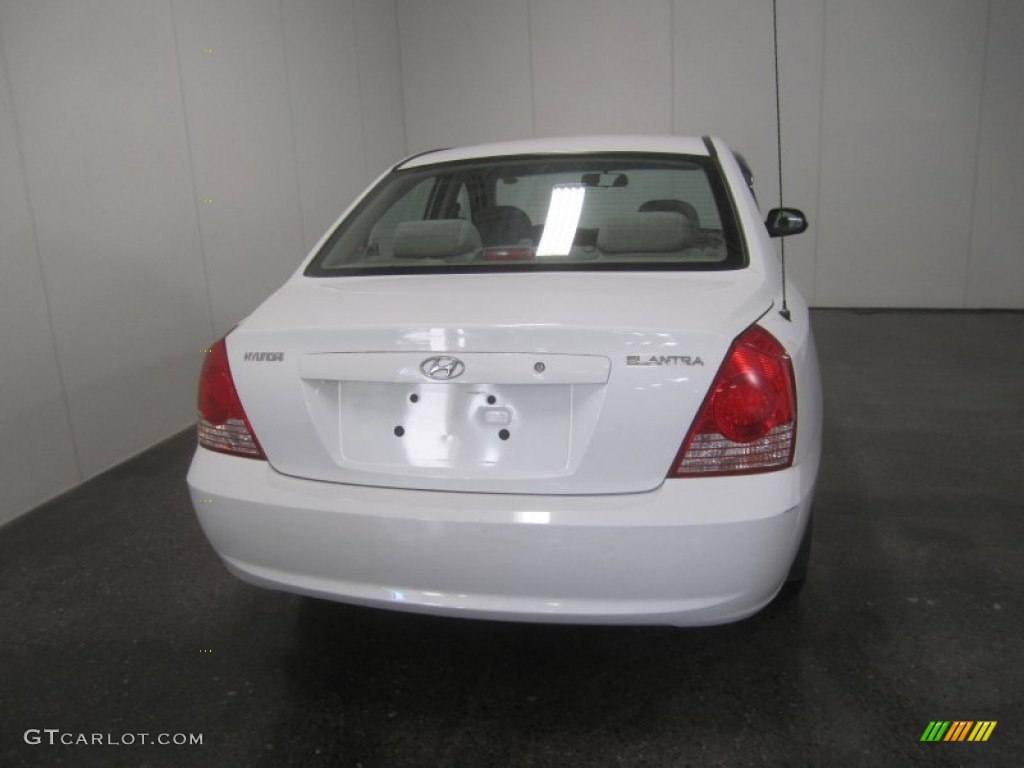 2006 Elantra GLS Sedan - Nordic White / Beige photo #10