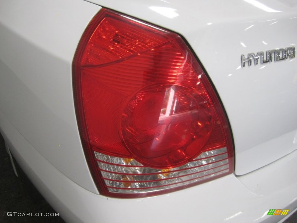 2006 Elantra GLS Sedan - Nordic White / Beige photo #13